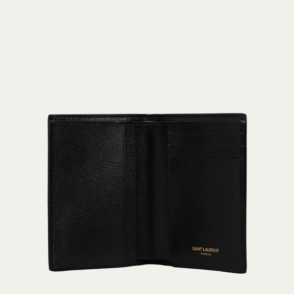 New! Authentic YSL SAINT LAURENT CASSANDRE CREDIT CARD WALLET IN SHINY LEATHER - Picture 9 of 17